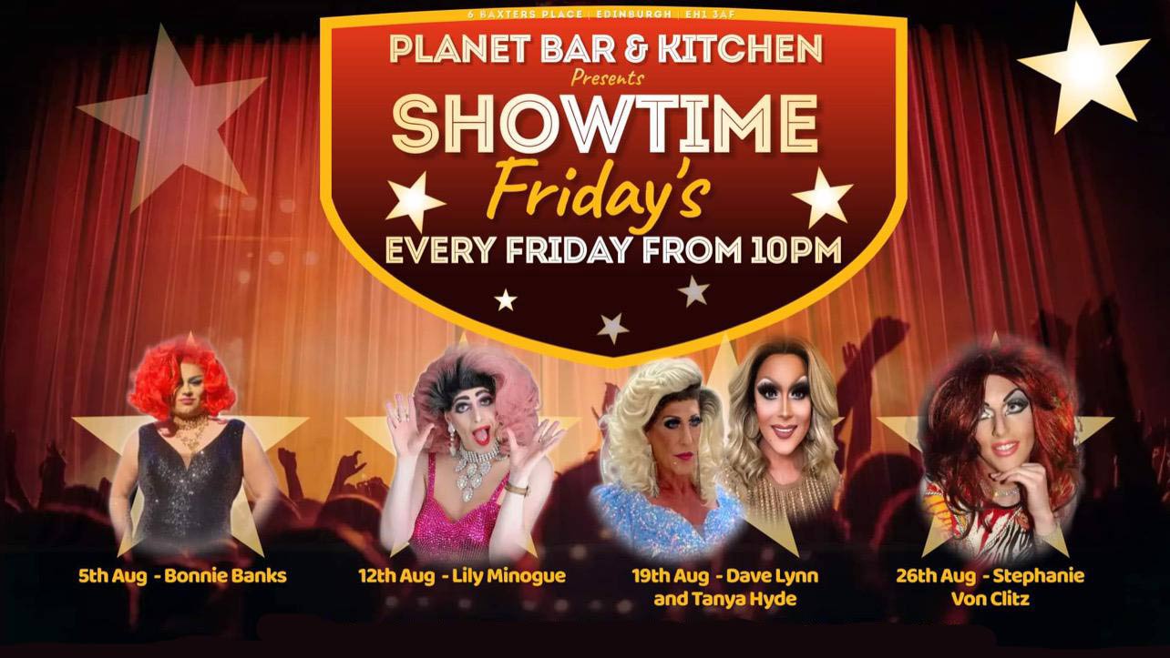 Showtime Fridays, Planet Bar, Drag Shows